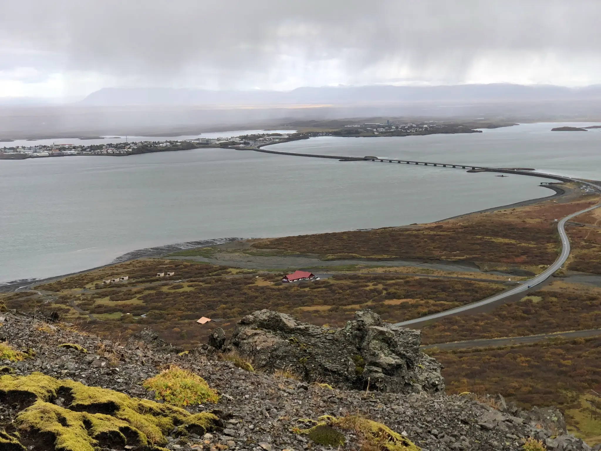 View towards Borgarnes from Steini