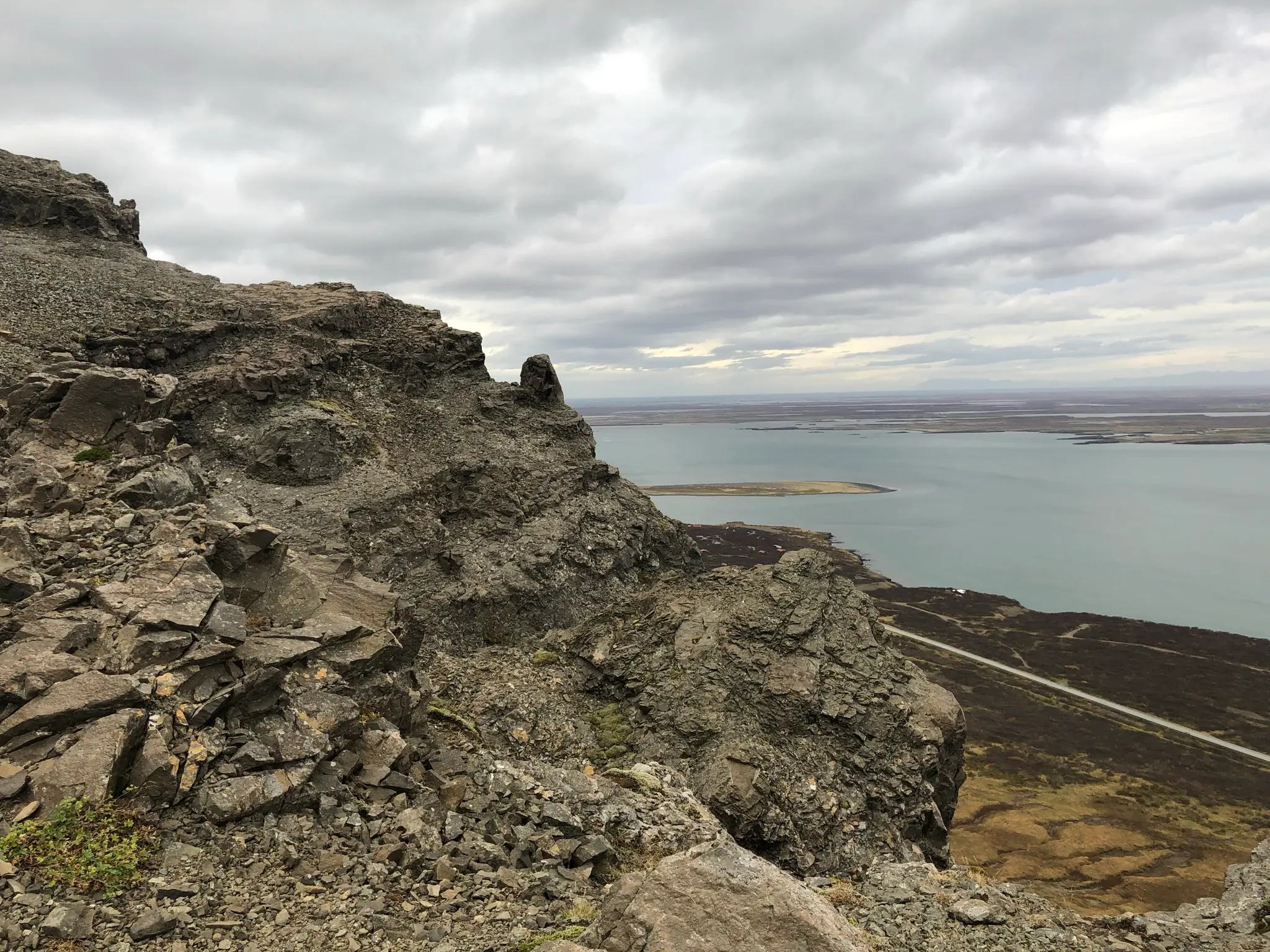 Sheer cliffs top the north-west versant