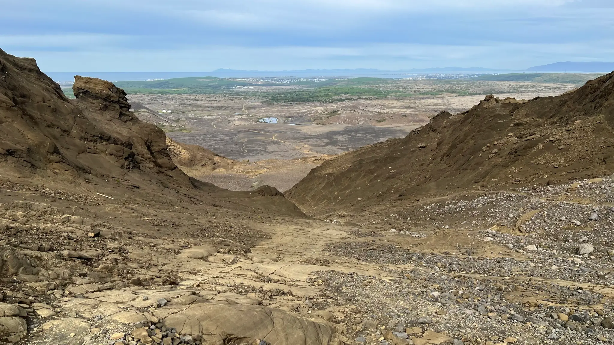Looking back at the ascent path